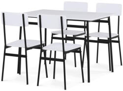 Artium 4 személyes fehér MDF étkezőgarnitúra 110x70x76 cm - AUT-O2155 WT (artAUT-O2155-WT)