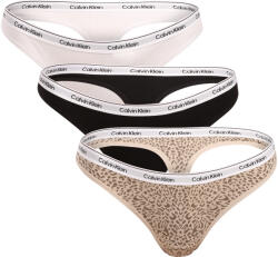 Calvin Klein 3PACK tanga damă Calvin Klein multicolore (QD5209-3RN) XS (185464)