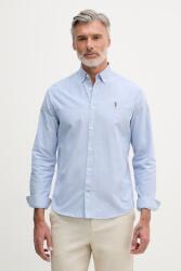 U. S. Polo Assn U. S. Polo Assn. férfi pamut ing PEACHED OXFORD LS - kék S