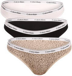 Calvin Klein 3PACK chiloți damă Calvin Klein multicolori (QD5207-3RN) S (185456)