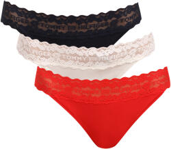 Tommy Hilfiger 3PACK tanga damă Tommy Hilfiger multicolore (UW0UW06337 0WE) XS (185502)