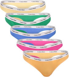 Calvin Klein 5PACK tanga damă Calvin Klein multicolore (QD5221-4WI) M (185451)