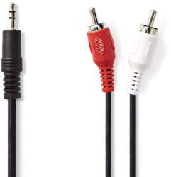 Nedis Cablu Audio Stereo Jack 3.5 mm tata - 2x RCA tata 1m Nedis (CAGB22200BK10) - pretexpert