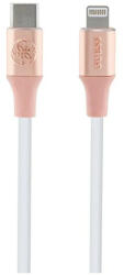 GUESS GUCLLALRGDP USB-C-Lightning kábel 1, 5 m, gyorstöltés, dombornyomott logó, rózsaszín (322537)
