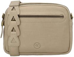 Hide & Stitches Bézs bőr crossbody táska "Molly