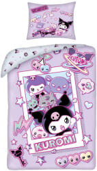 Halantex Hello Kitty Kuromi Chaos ágyneműhuzat 140×200cm, 70×90 cm microfibre HAX622641 (HAX622641)