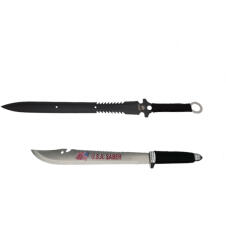 DEPOX Maceta de vanatoare DEPOX®, USA Freeknife, negru, 45.5 cm, teaca inclusa (0910)
