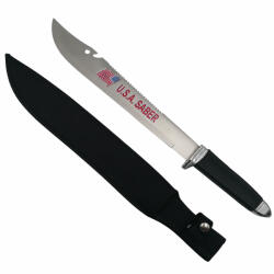 DEPOX Maceta de vanatoare DEPOX®, USA Freeknife, negru, 45.5 cm, teaca inclusa (0909)