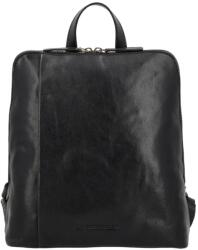 Hide & Stitches Fekete elegáns valódi bőr hátizsák „Nobless (RW743-black)