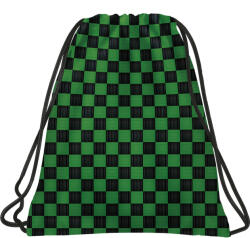 DERFORM Minecraft mintás tornazsák, 41x35cm, BackUp, 2026, A73, zöld-fekete kockás (DFM-WOB8A73) - officetrade