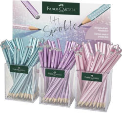 Faber-Castell Grafitceruza display, B, háromszögletű, FABER-CASTELL "Sparkle", metál színek - 144db (TFC118253)