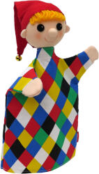  Bohóc 26 cm kockás, bábkollekció L