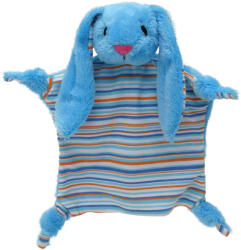  Nyúl 30 cm kék, csomózott baba