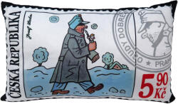  Párna 43x25 cm, Švejk télen, bélyeg