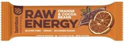 bombus Baton Proteic Raw Energy Cu Portocale Si Boabe De Cacao, 50g