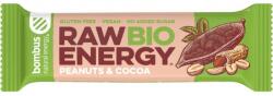 bombus Baton energizant bio, Raw Energy, cu arahide si cacao 50g