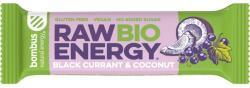 bombus Baton energizant bio, Raw Energy, cu coacaze negre si nuca de cocos 50g