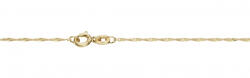 Bebe Gold Lant din Aur 14K, lungime 45 cm, model Singapore 1 mm, inchidere cu Spring Ring