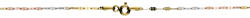 Bebe Gold Lant din Aur 14K, lungime 45 cm, model Fantasy Chain Tricolor, inchidere cu Spring Ring