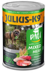 Julius-K9 JULIUS - K9 paté mixed meat - nedveseledel (szárnyas, sertés, marha) felnőtt kutyák részére (400gx20) (313160CRT)