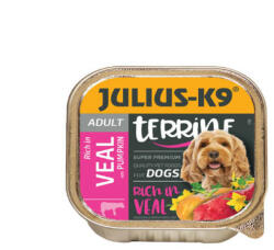 Julius-K9 Julius-K9 Dog Terrine Adult Veal&Pumpkin - nedveseledel ( borjú, sütőtök ) felnőtt kutyák részére (150g) (315560)