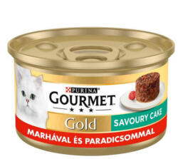 Mars-Nestlé Gourmet Gold Savoury Cake - Nedves eledel (marha, paradicsom) macskák részére (85g) (464032)