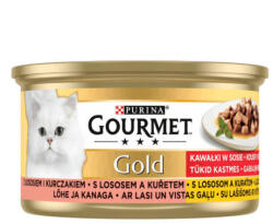 Mars-Nestlé Gourmet Gold Falatok szószban - Nedves eledel (lazac, csirke) macskák részére (85g) (806201)