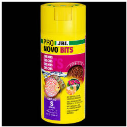 JBL Pronovo Bits Grano S - Akváriumi alaptáp granulátum korongos és egyéb igényes Dél-Amerikai sügér számára 3-10 cm-ig (250ml/120g) (JBL31217)
