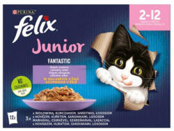 Mars-Nestlé Felix Fantastic junior in jelly - alutasakos (marha, csirke, lazac, szardínia) aszpikban (12x85g) (776810)