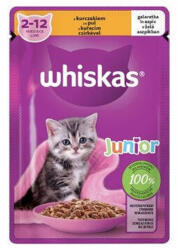 Mars-Nestlé Whiskas Junior Chicken - Nedves eledel (csirke, zselében) kölyökmacskák részére (85g) (302145)
