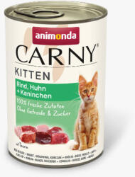 Animonda Carny Kitten beef, chicken, Rabbit - konzerv (marha, csirke, nyúl) kölyök macskák részére (400g) (600-83972)