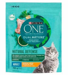 Mars-Nestlé Purina ONE Dual Nature Adult - száraztáp (Csirke, spirulina) felnőtt macskák részére (750g) (257633)