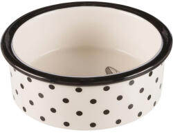 TRIXIE Ceramic Bowl - kerámiatál (macska minta, fehér/fekete) macskák részére (0, 3l/Ø12cm) (028-25120)