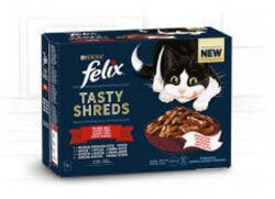 Mars-Nestlé Felix Tasty Shreds (házias válogatás - szószban) alutasakos - macskák részére (12x80g) (643861)