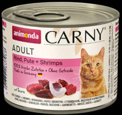 Animonda Carny Adult (marha, pulyka, garnélarák) konzerv - Felnőtt macskák részére (200g) (600-83708)