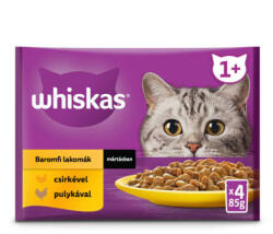 Mars-Nestlé Whiskas Poultry feasts - Nedves eledel (csirke-, pulyka-, szószban ) macskák részére (4x85g) (026010)