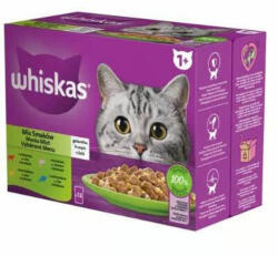 Mars-Nestlé Whiskas Selection Menu - Nedves eledel (tonhal, lazac, csirke, marha aszpikban) macskák részére (025877)