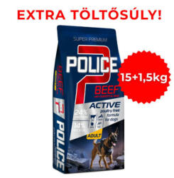 POLICE ADULT hipoallergén Beef with Carrots&Rice (marha, sárgarépa, rizs) - TÚLTÖLTÖTT KISZERELÉS! (15kg + 1, 5kg) (318059TT)