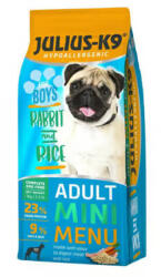 Julius-K9 Julius K-9 MINI FOR BOYS 1kg ADULT HIPOALLEGRÉN Rabbit&Rice (317595)