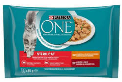 Mars-Nestlé Purina ONE Sterilcat - nedves eledel (csirke, zöldbab - marha, sárgarépa) macskák részére (4x85g) (367327)