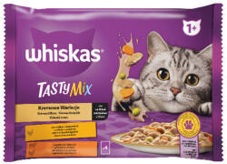 Mars-Nestlé Whiskas TastyMix 1+ - Nedves eledel (csirke-zöldség, bárány, pulyka-, szószban) macskák részére (262709)