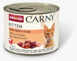 Animonda Carny Kitten Kalb, Huhn + Pute - nedves eledel (borjú, csirke, pulyka) fiatal macskák részére (200g) (600-83965)