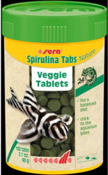 Sera Spirulina (süllyedő) - tablettás táplálék édes- és tengervizi díszhalak számára (100ml/100 db tabletta) (2009409)