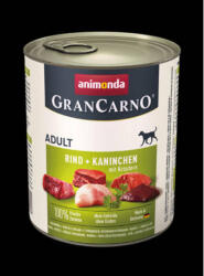 Animonda GranCarno Adult (nyúl, gyógynövény) konzerv - Felnőtt kutyák részére (800g) (600-82767)