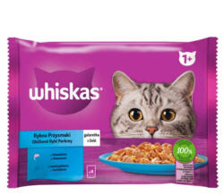 Mars-Nestlé Whiskas Adult Popular Fish - Nedves eledel (lazac, tonhal, aszpikban) macskák részére (4x85g) (301742)