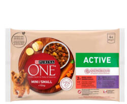 Mars-Nestlé PURINA ONE Mini/Small Active (marha, kacsa szószban) nedves eledel kutyák részére (4x85g) (503046)