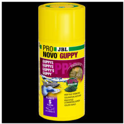 JBL ProNovo Guppy Flakes "S" - pehelytáp (S-es méret) 3-10cm-es guppyknak és akváriumi halak részére (20g/100ml) (JBL31158)