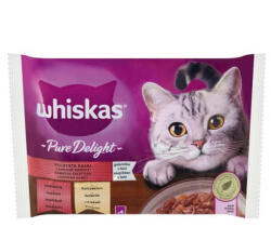 Mars-Nestlé Whiskas Pure Delight Adult 1+ - Nedves eledel (marha-, csirke-, aszpikban) macskák részére (4x85g) (303227)