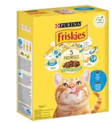 Friskies 5 Promises Adult (lazac, zöldség) - száraztáp felnőtt macskák részére (1kg) (549967)