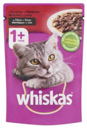 Mars-Nestlé Whiskas Adult Beef 1+ - Nedves eledel (marha-, szószban) macskák részére (85g) (301933)